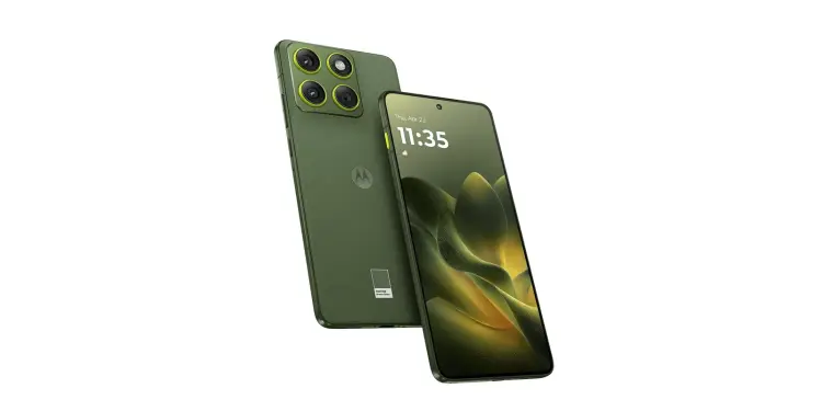 Motorola Edge 70 Pro verde por ambos lados