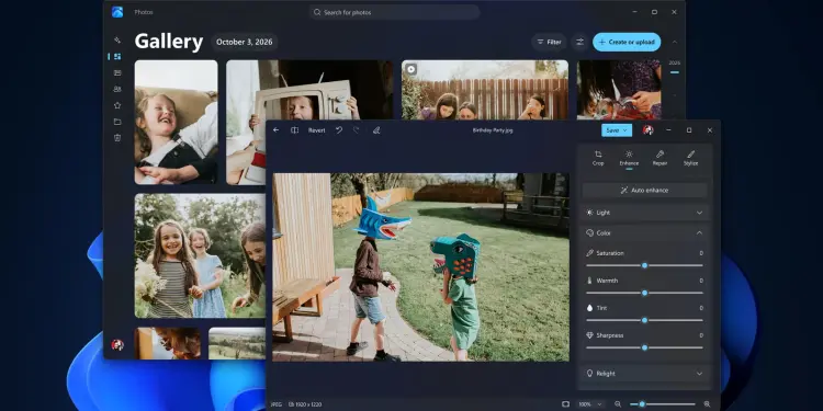 Galería y editor de Fotos en Windows 11
