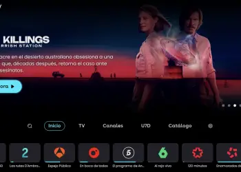 Inicio de DIGI TV con menú horizontal