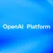 Rótulo OpenAI Platform sobre fondo azul