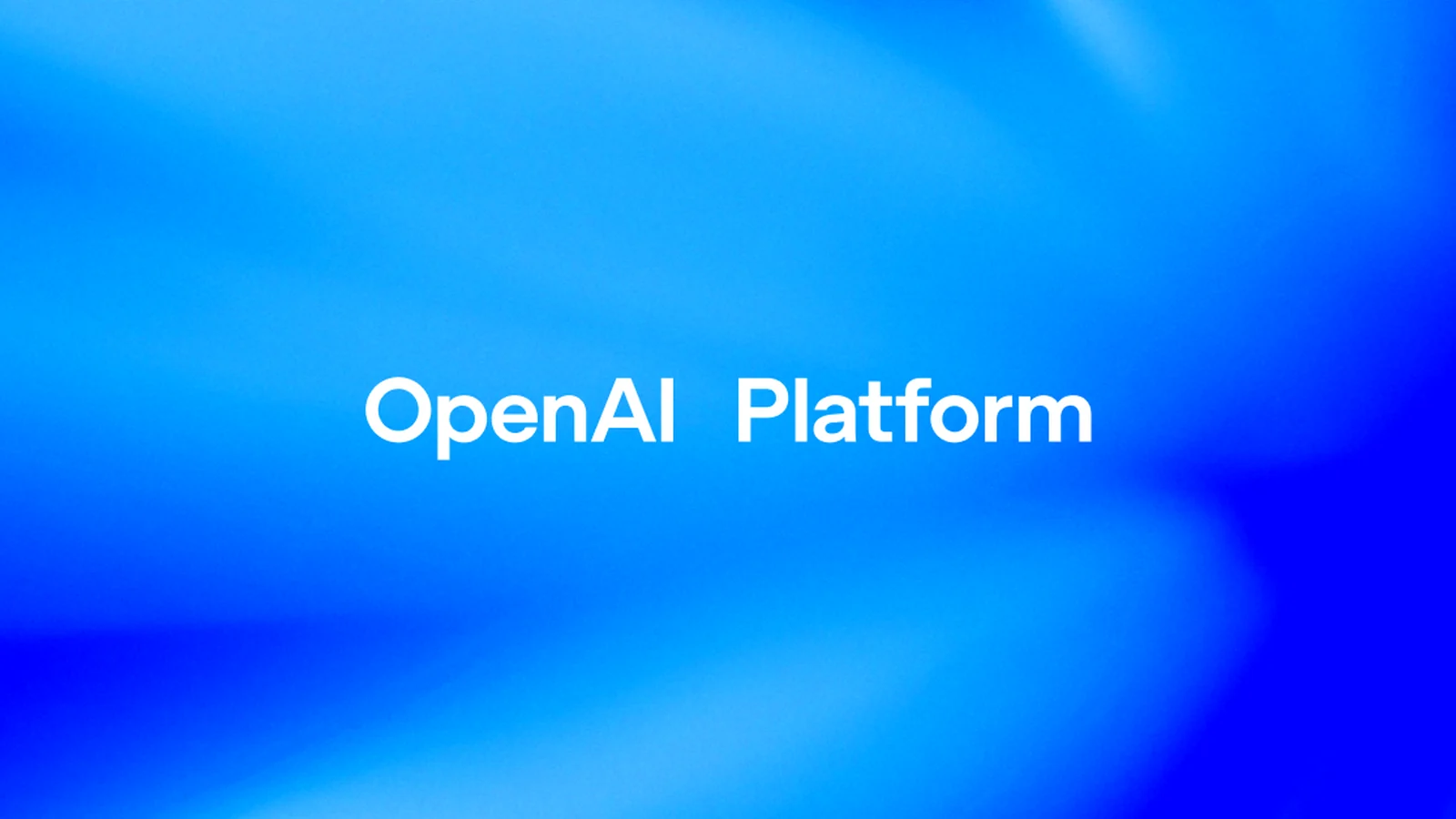 Rótulo OpenAI Platform sobre fondo azul