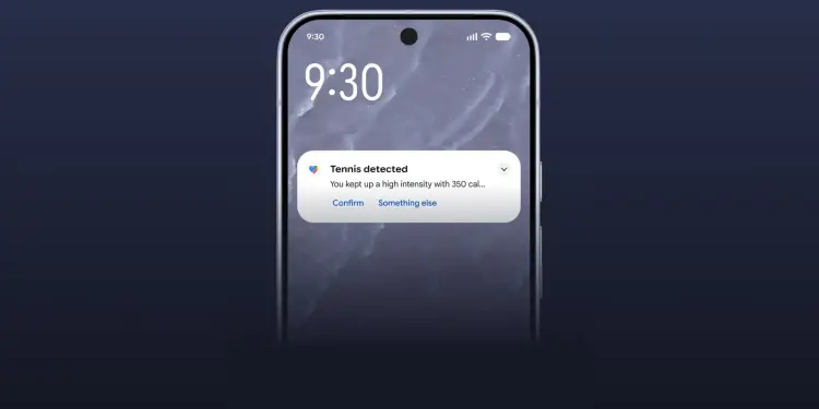 Pixel bloqueado con una notificación de actividad física