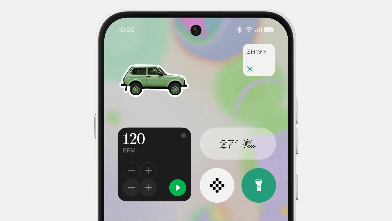 Pantalla de inicio con widgets de Nothing
