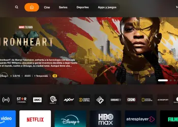Interfaz de Orange TV con contenidos y canales