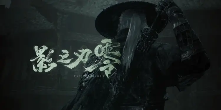 Personaje con sombrero y logotipo de Phantom Blade Zero