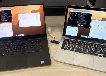 Portátiles Dell y MacBook con Raspberry Pi Desktop