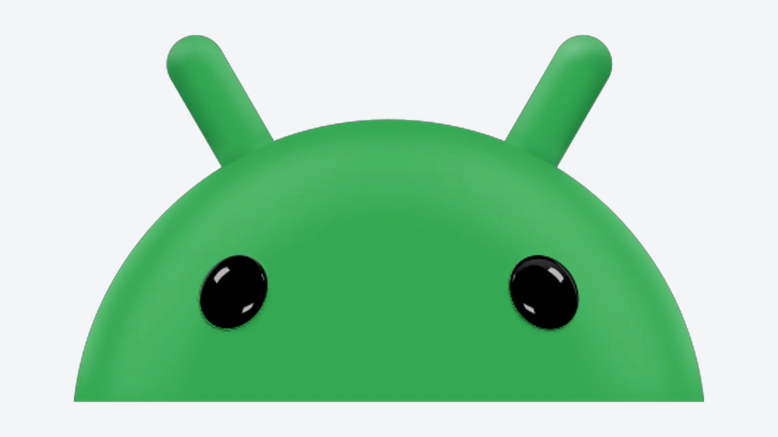 Cabeza verde del robot de Android