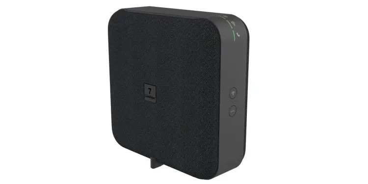 Router Livebox 7 negro sobre fondo blanco