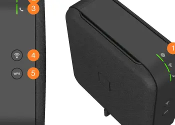 Livebox 7 negro con luces verdes y botones laterales