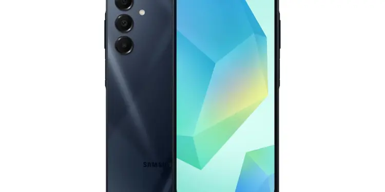 Galaxy A16 5G azul oscuro por ambos lados