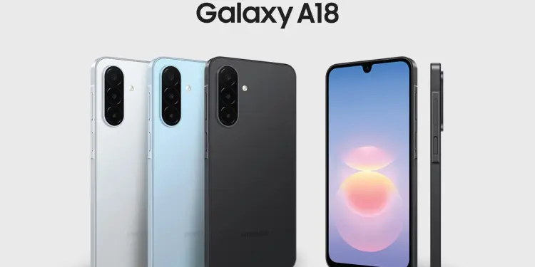 Galaxy A18 en varios colores y vistas