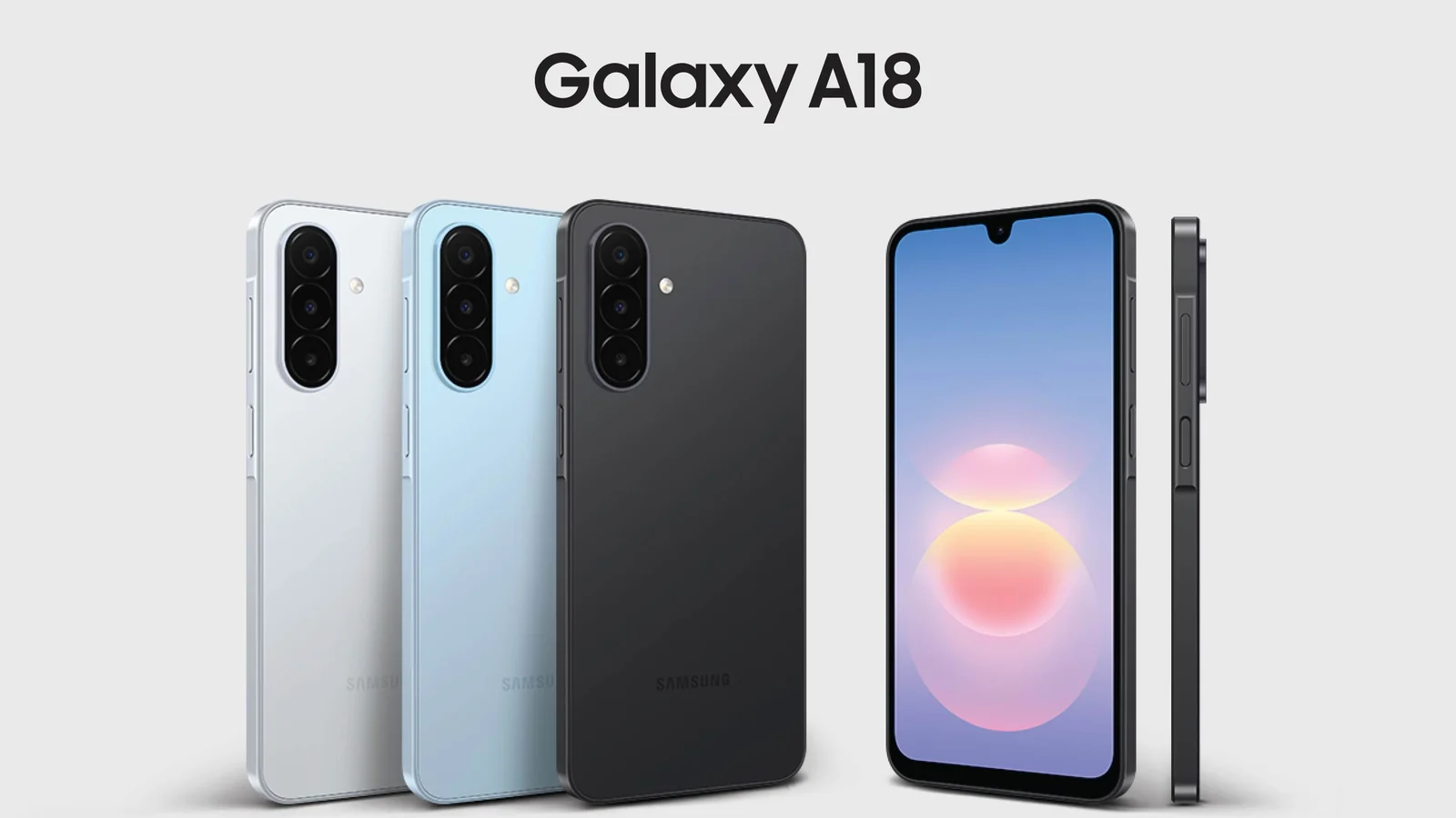 Galaxy A18 en varios colores y vistas