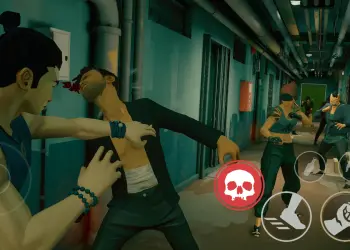 Combate de Sifu con controles táctiles