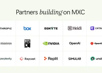 Logotipos de socios de MXC en una cuadrícula