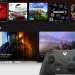 Interfaz de Xbox y mando en primer plano