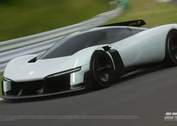 Xiaomi Vision Gran Turismo blanco en pista